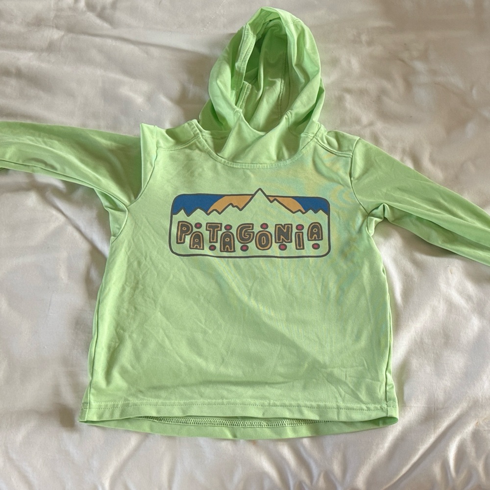 Patagonia Kids Lime Green Hoodie